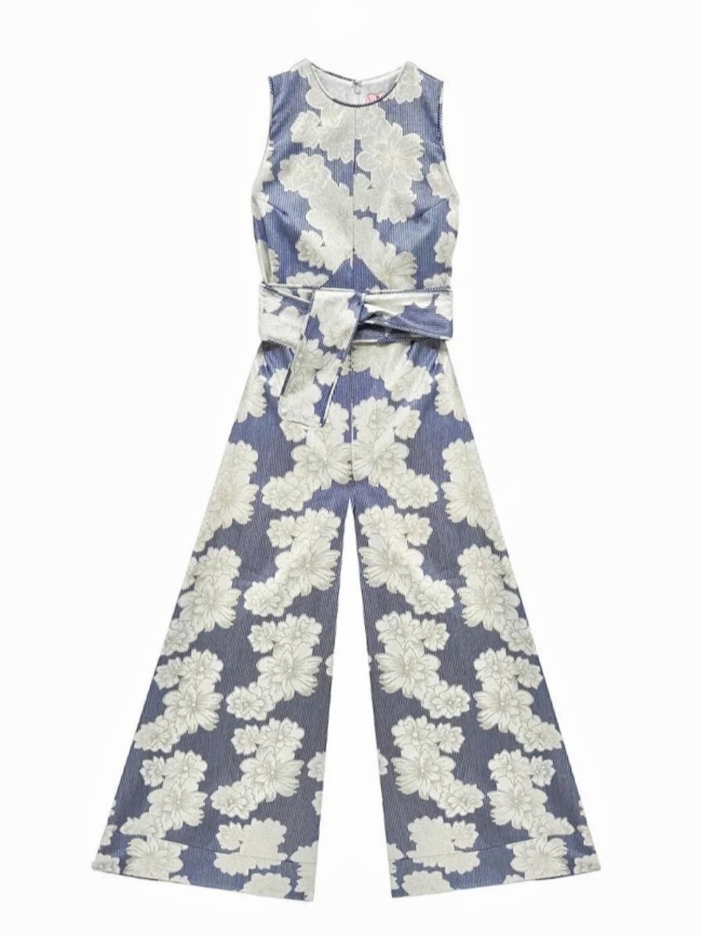 Buru x Val NWT The Royale Jumpsuit - Navy Floral Brocade - Size L